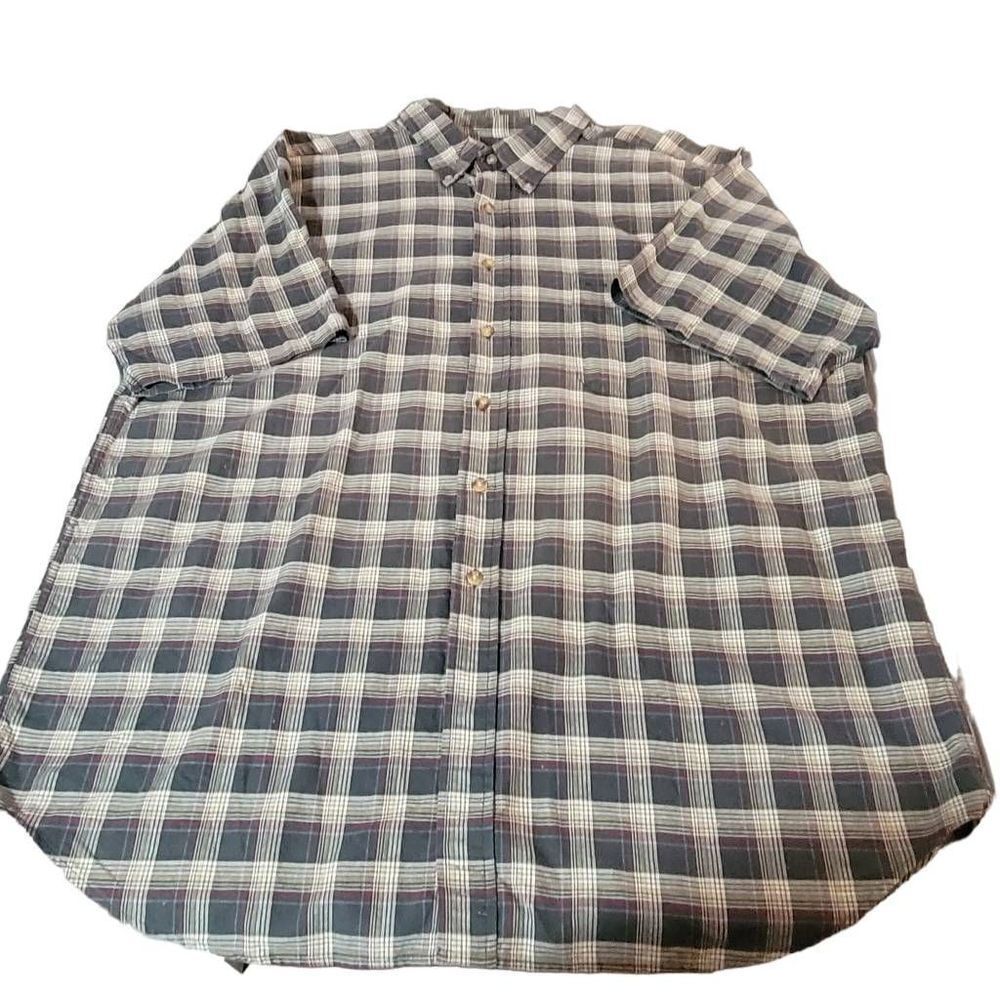 Roundtree and Yorke XXL Plaid Casual Buttondown Shirt